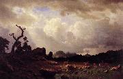 Albert Bierstadt Thunderstorm in the Rocky Mountains Spain oil painting artist